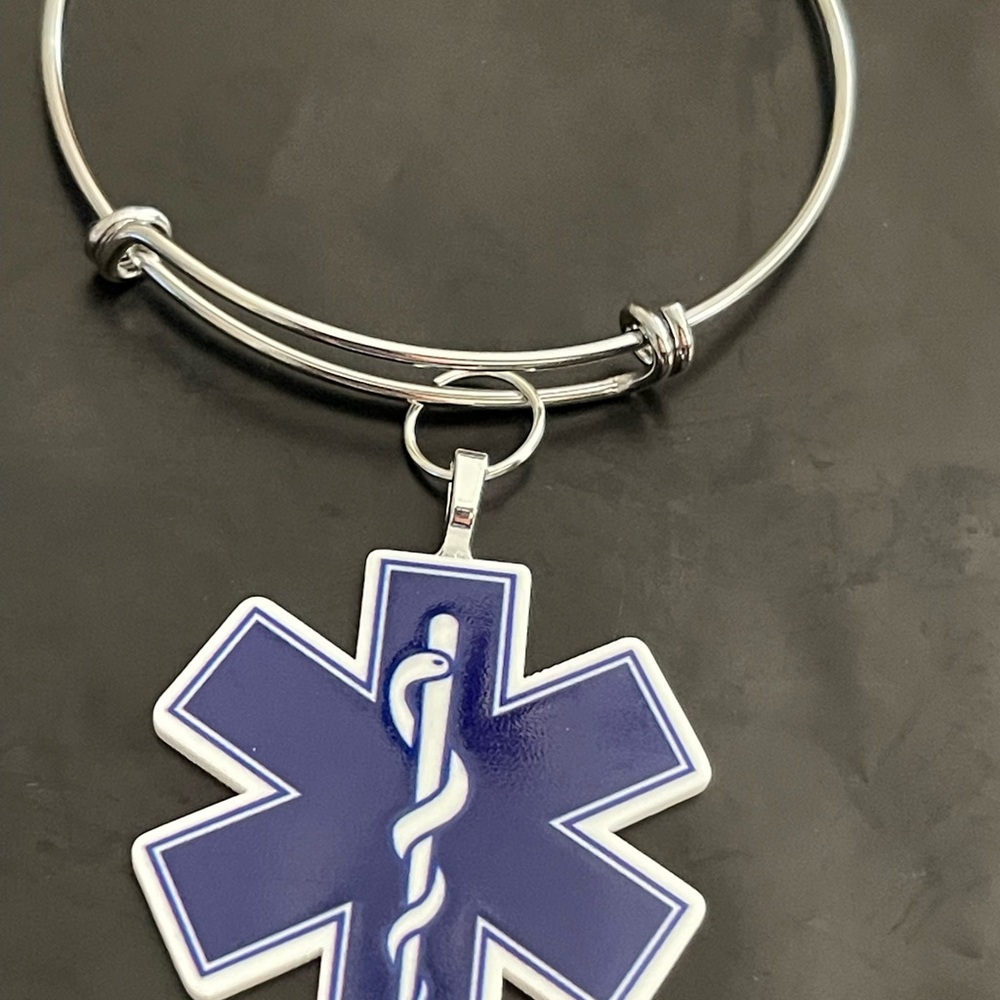 Blue Medical Alert Bracelet